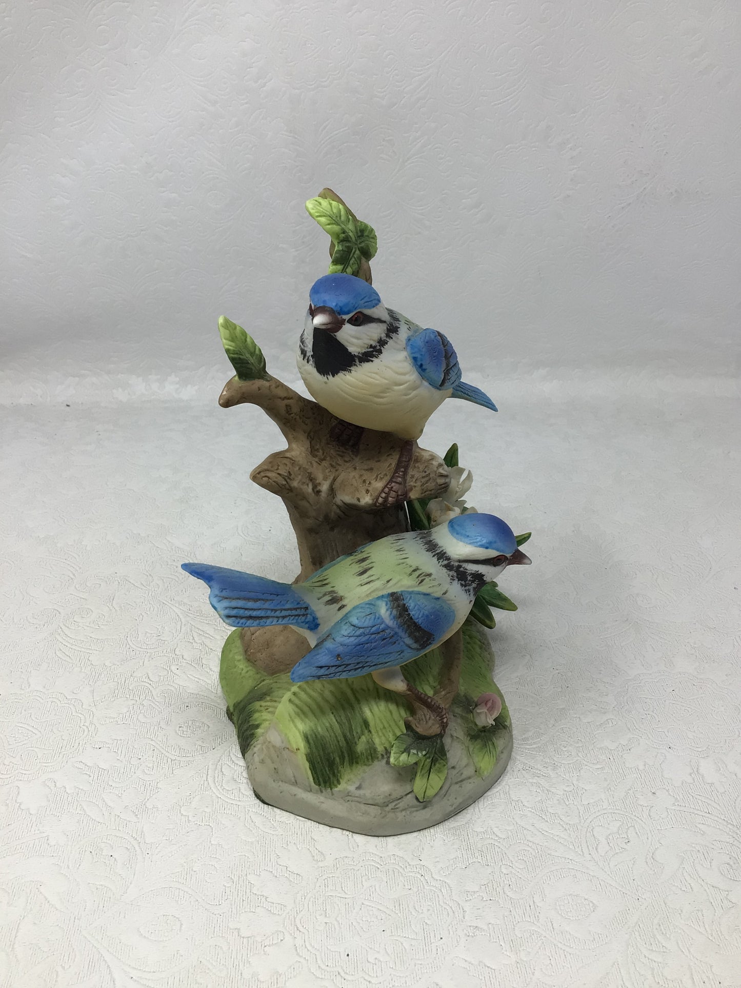 Porcelain Blue Jay Figurines