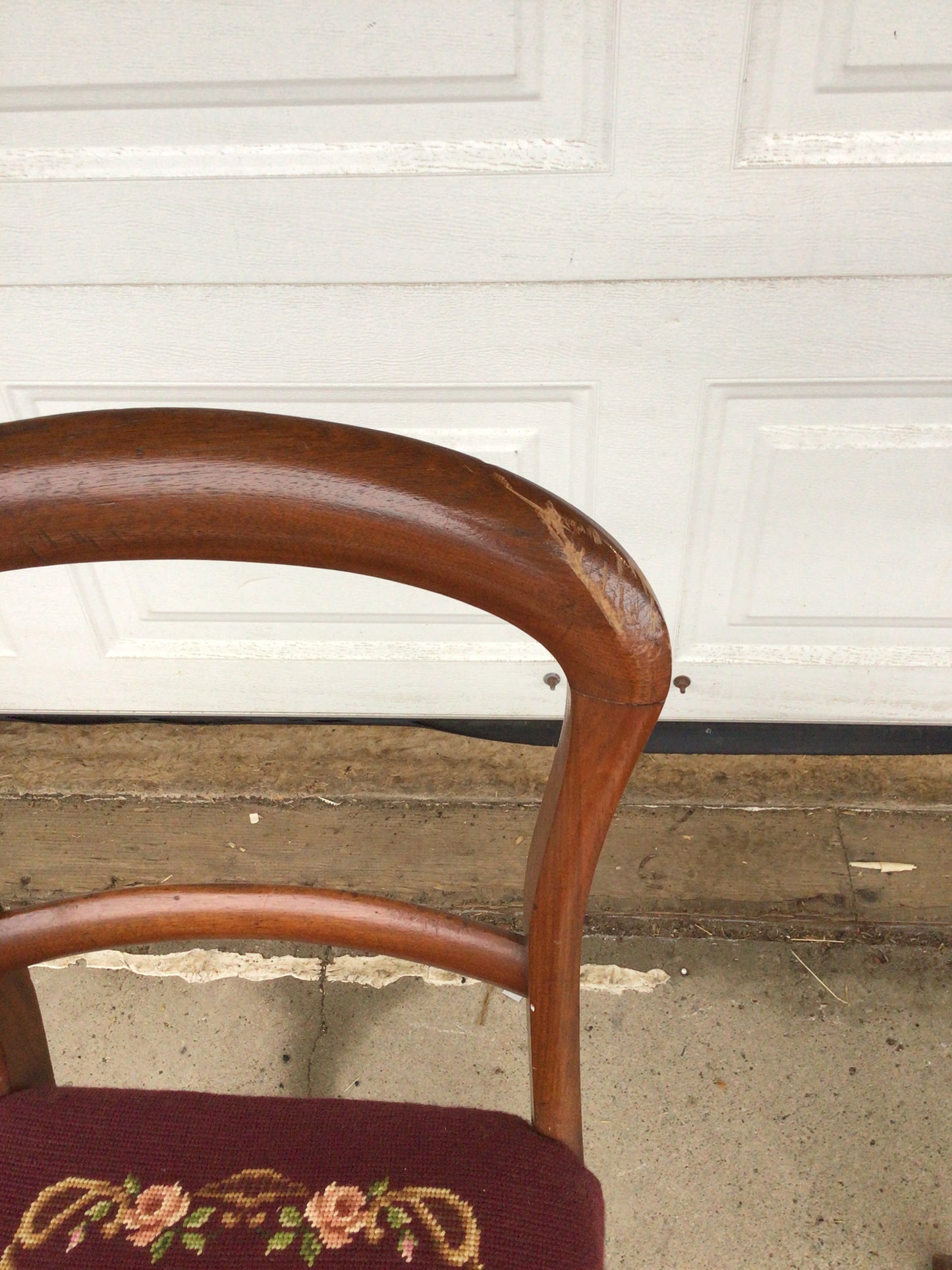 Vintage French Country Needlepoint Chair #2