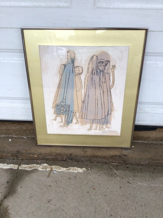 Vintage Lithograph Print "To Days of Childhood" by artist Ben Shahn