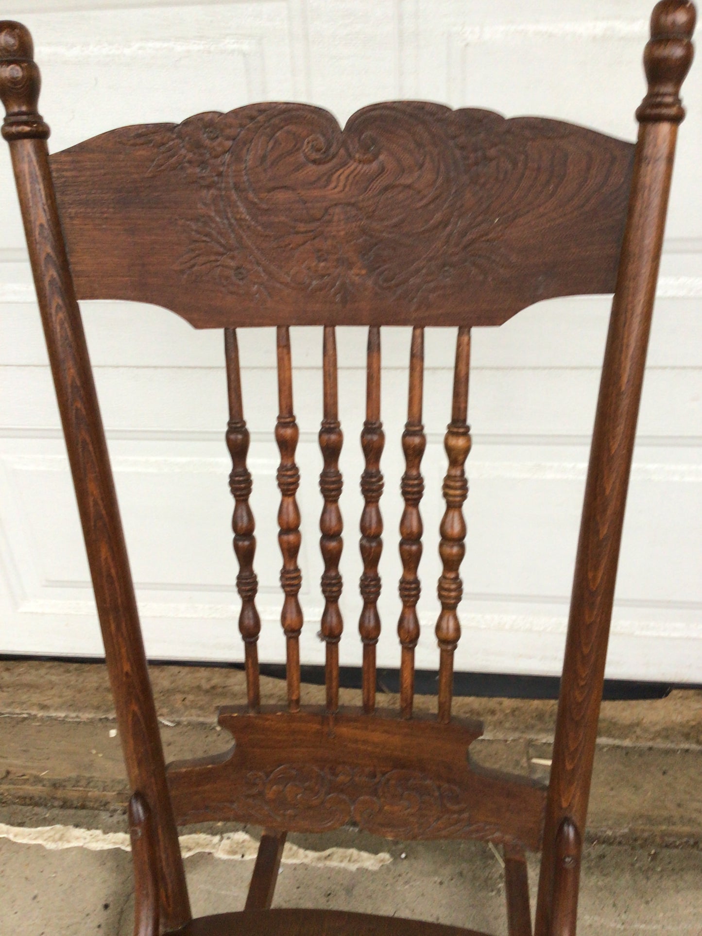 Antique Pressed Back Rocking Chair