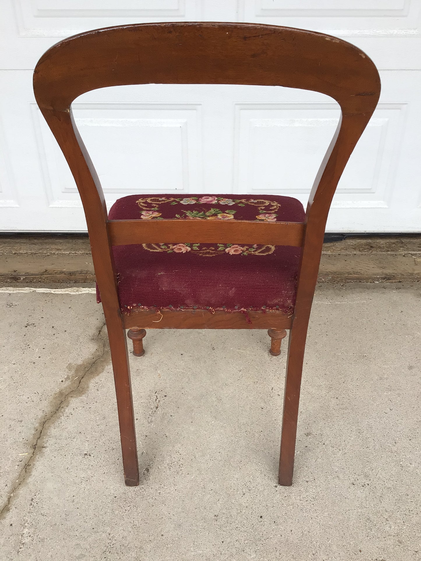 Vintage French Country Needlepoint Chair #1