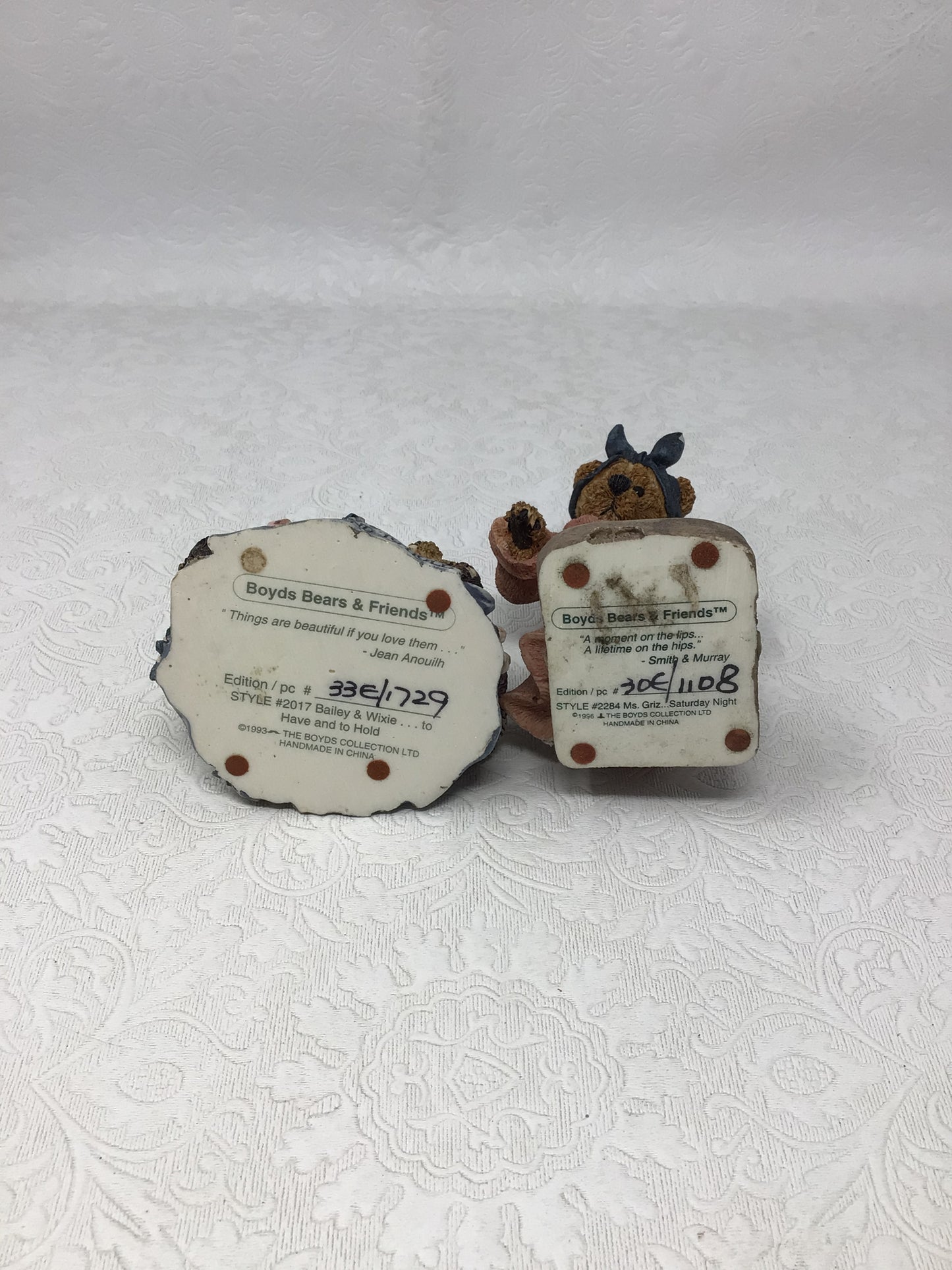 Two Boyds Bear & Friends Figurines