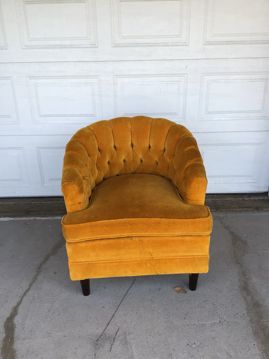 Mustard Velvet Chair