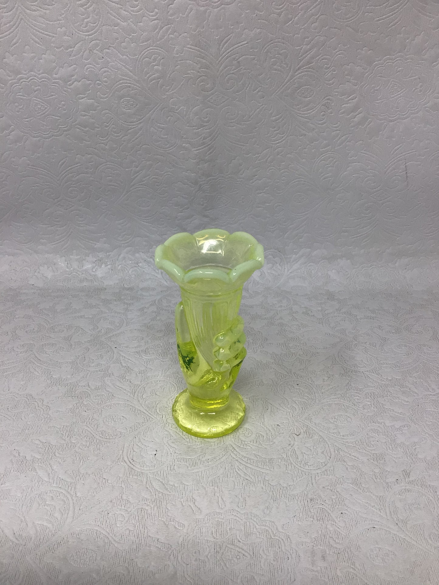 Fenton Uranium Glass Toothpick Holder