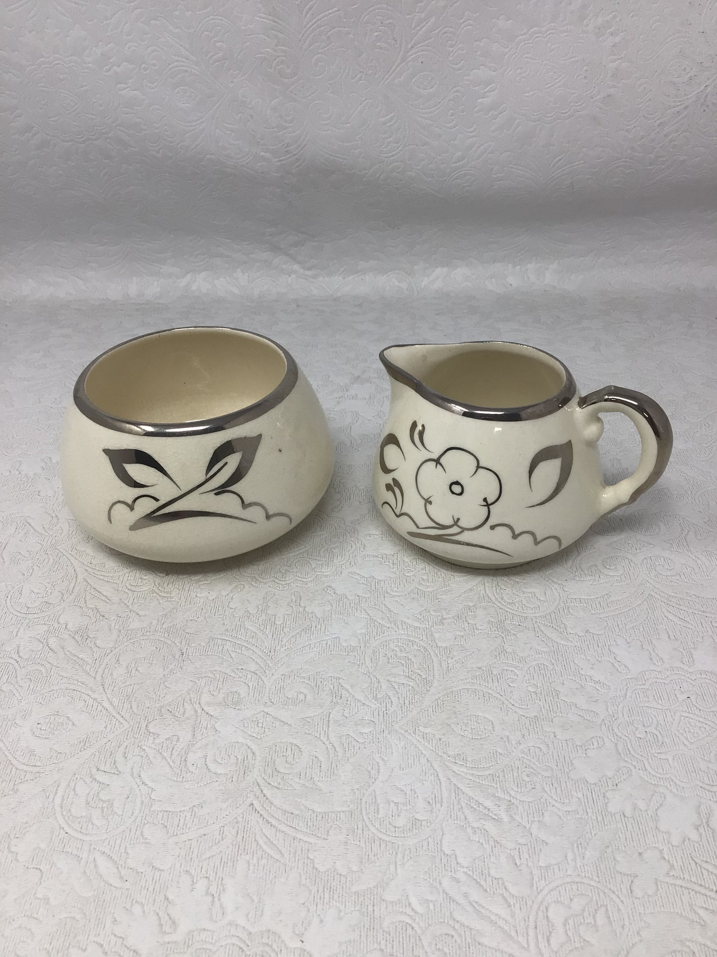 Lancaster Sandland Sugar Bowl and Creamer
