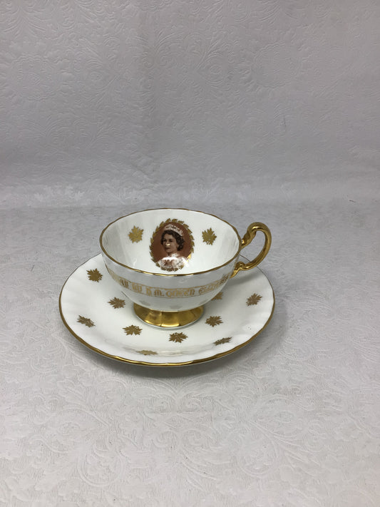 Aynsley Queen Elizabeth II Teacup and Saucer