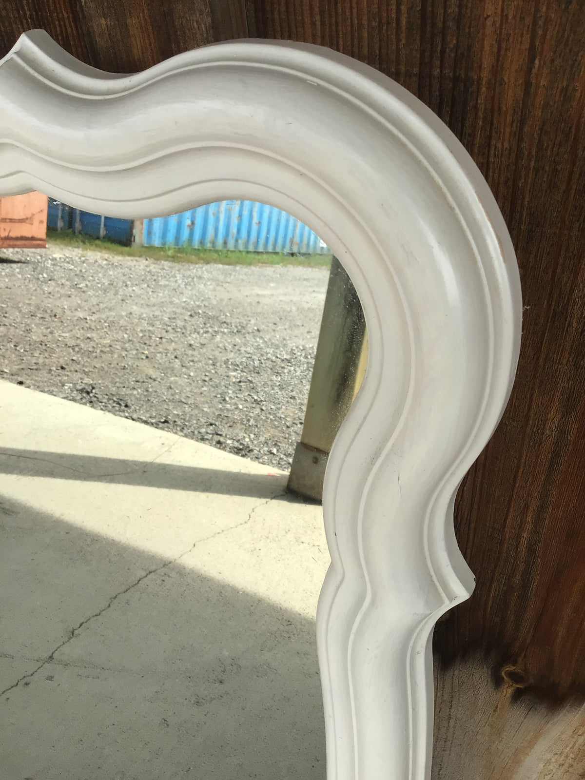 White Solid Wood Mirror