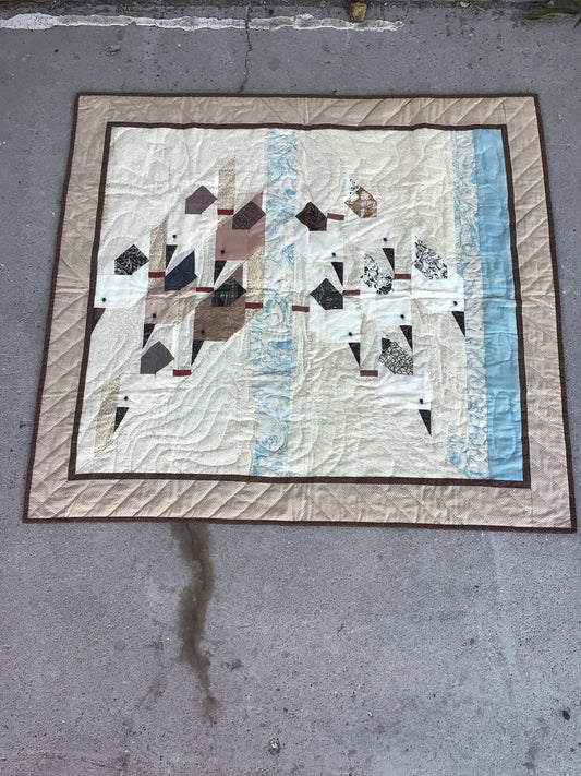 Handmade Quilt with Bird Design