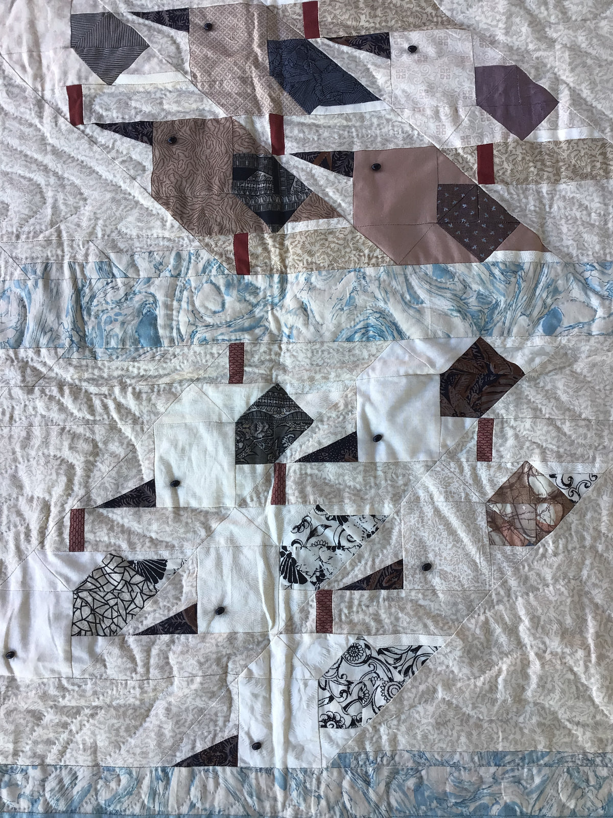 Handmade Quilt with Bird Design