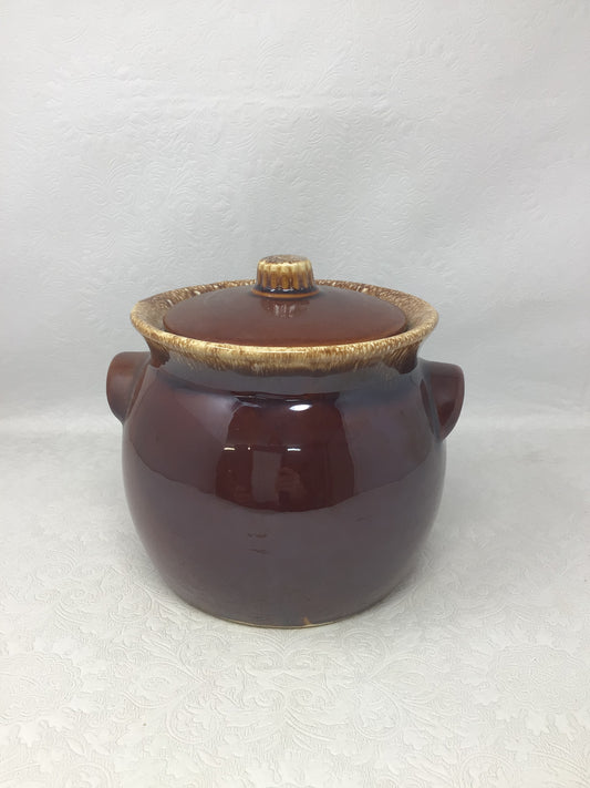 Hull Brown Drip Bean Pot