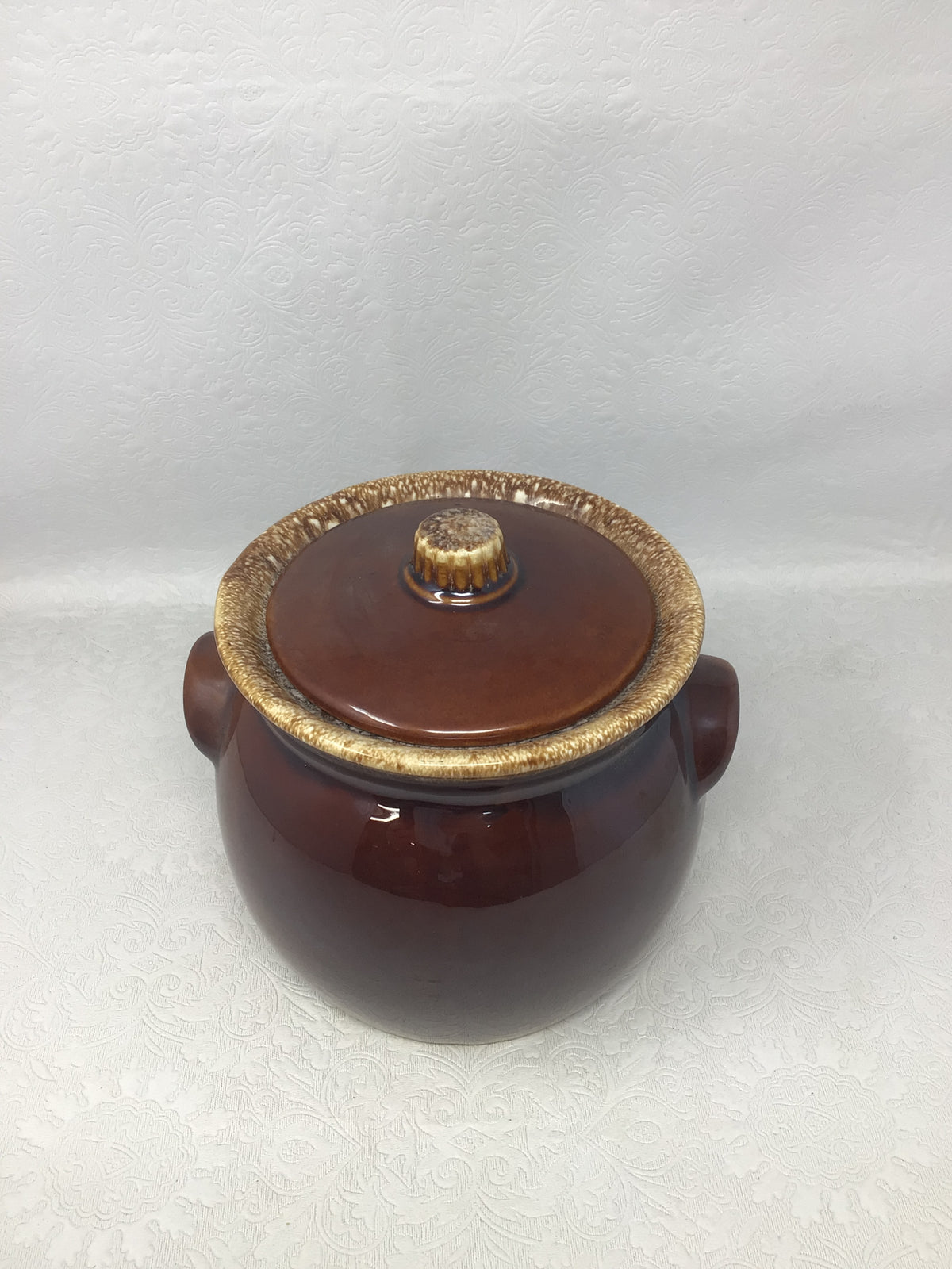 Hull Brown Drip Bean Pot