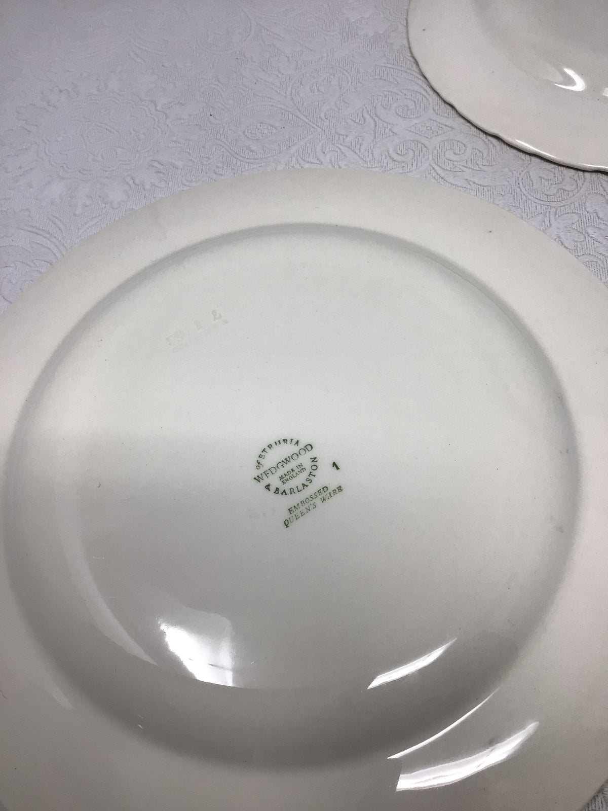 Wedgwood Embossed Queen’s Ware Plates, Set of 3