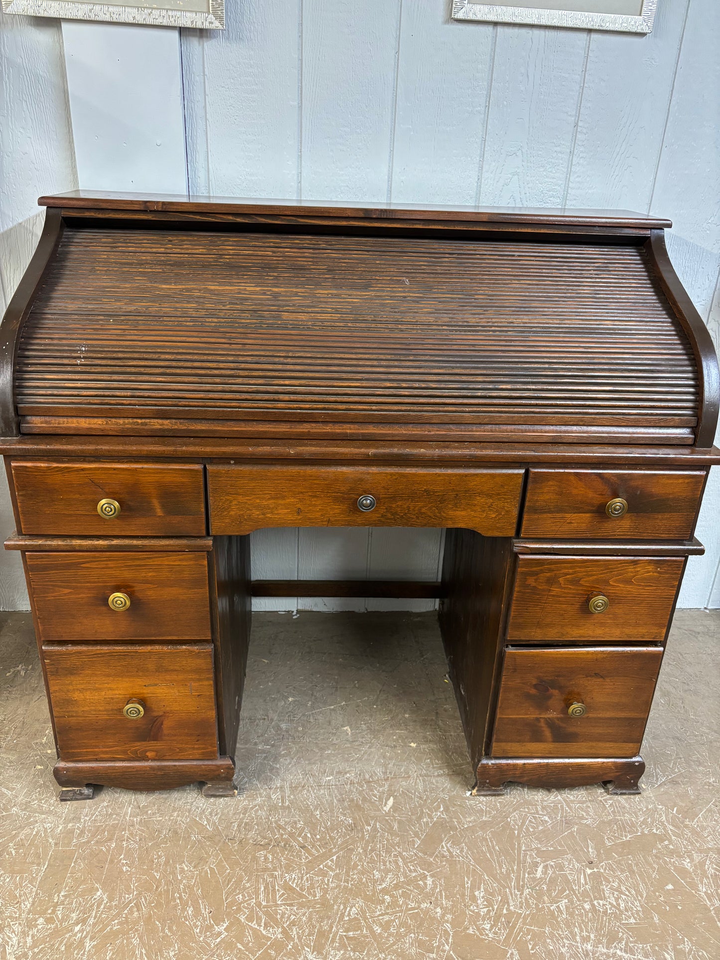 Wooden Roll Top Desk