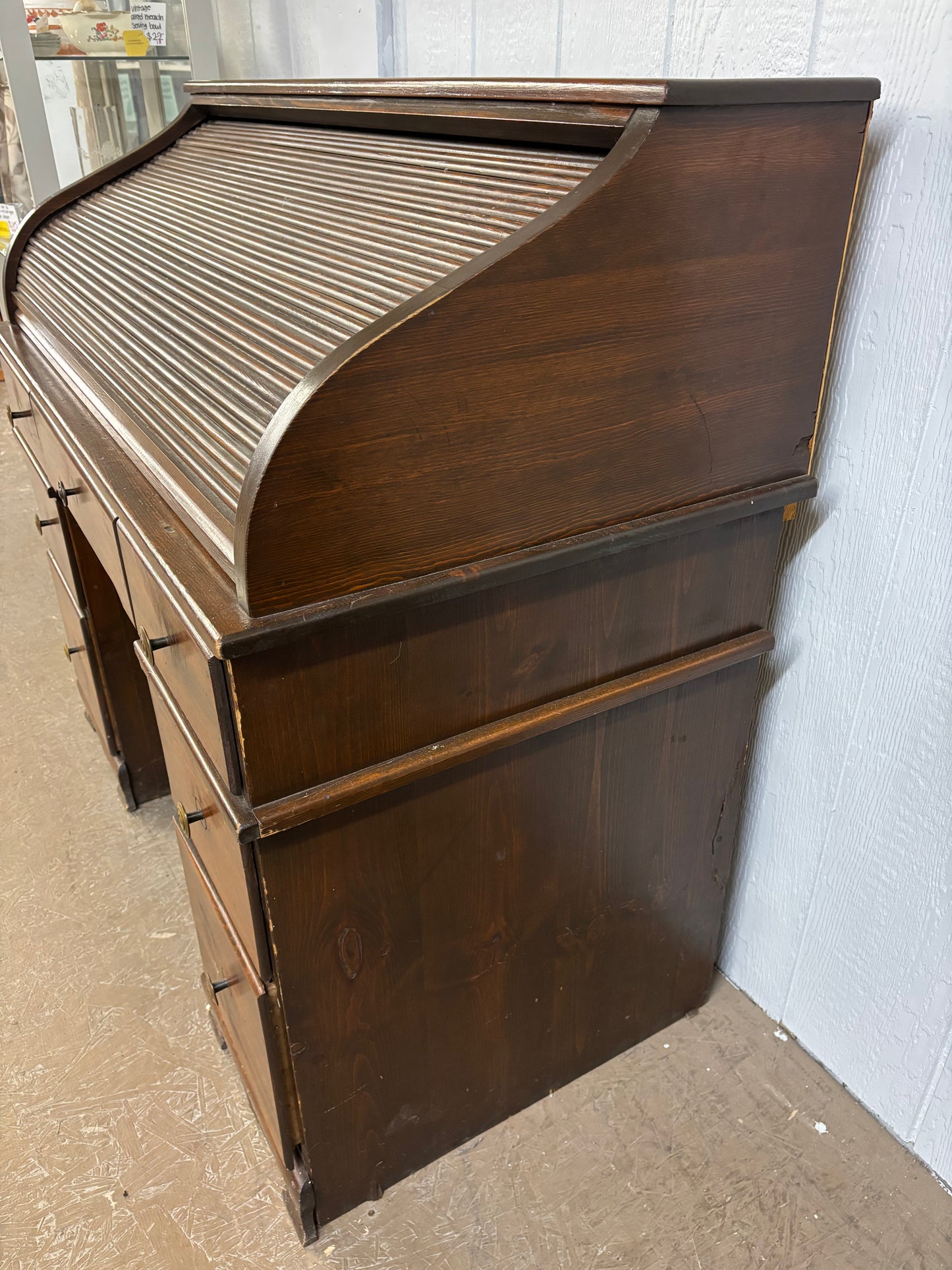 Wooden Roll Top Desk