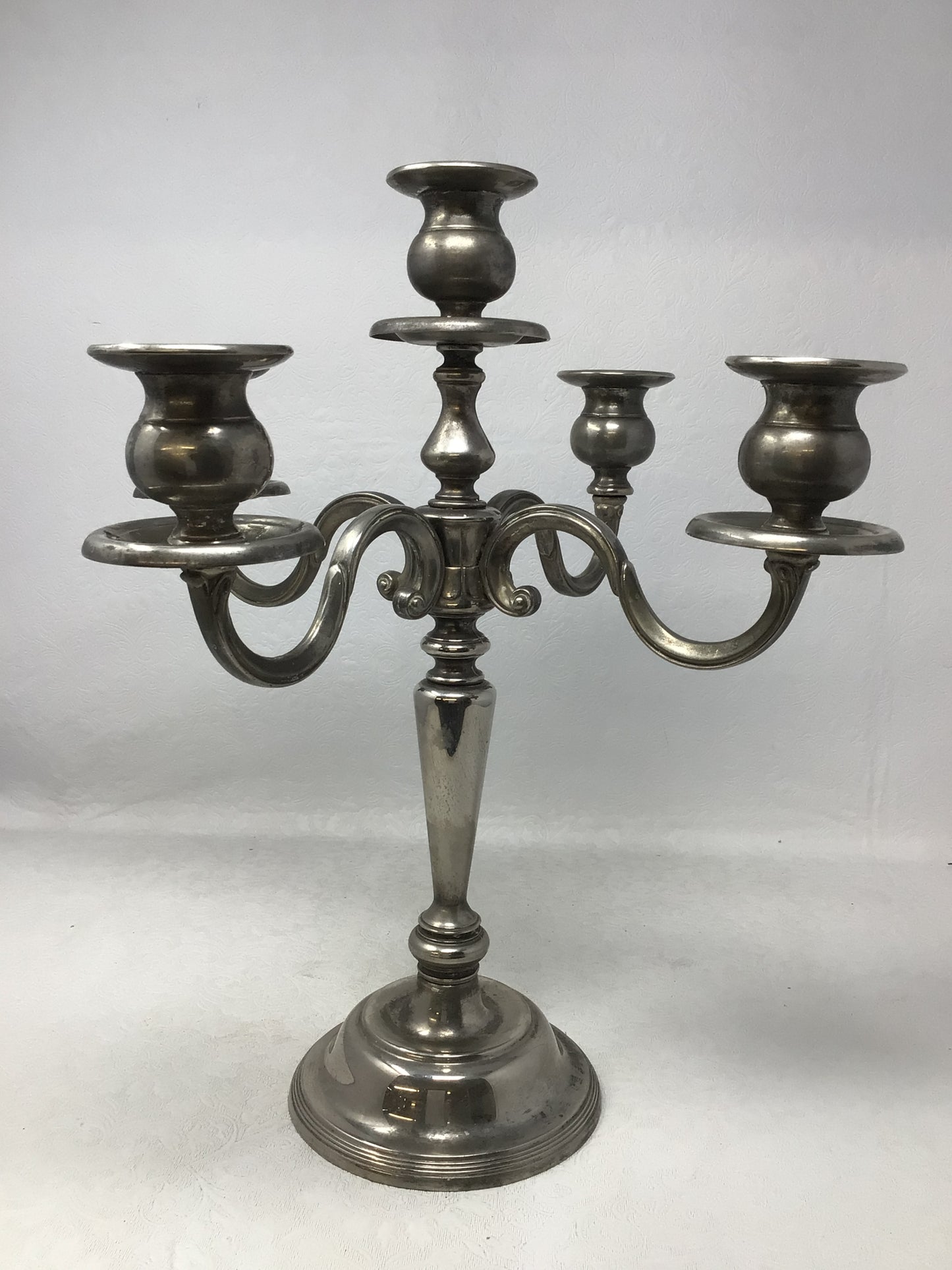 5 Light Silver Candelabra