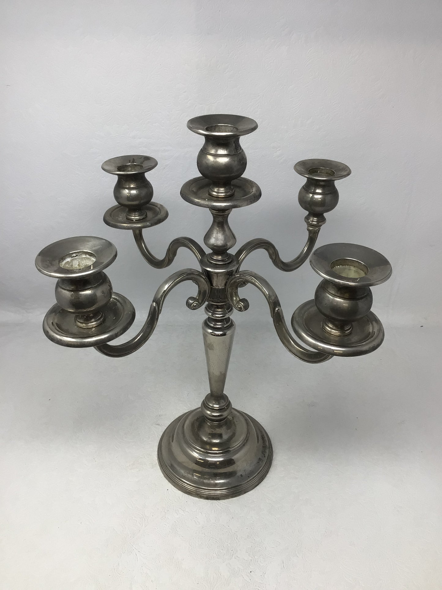 5 Light Silver Candelabra