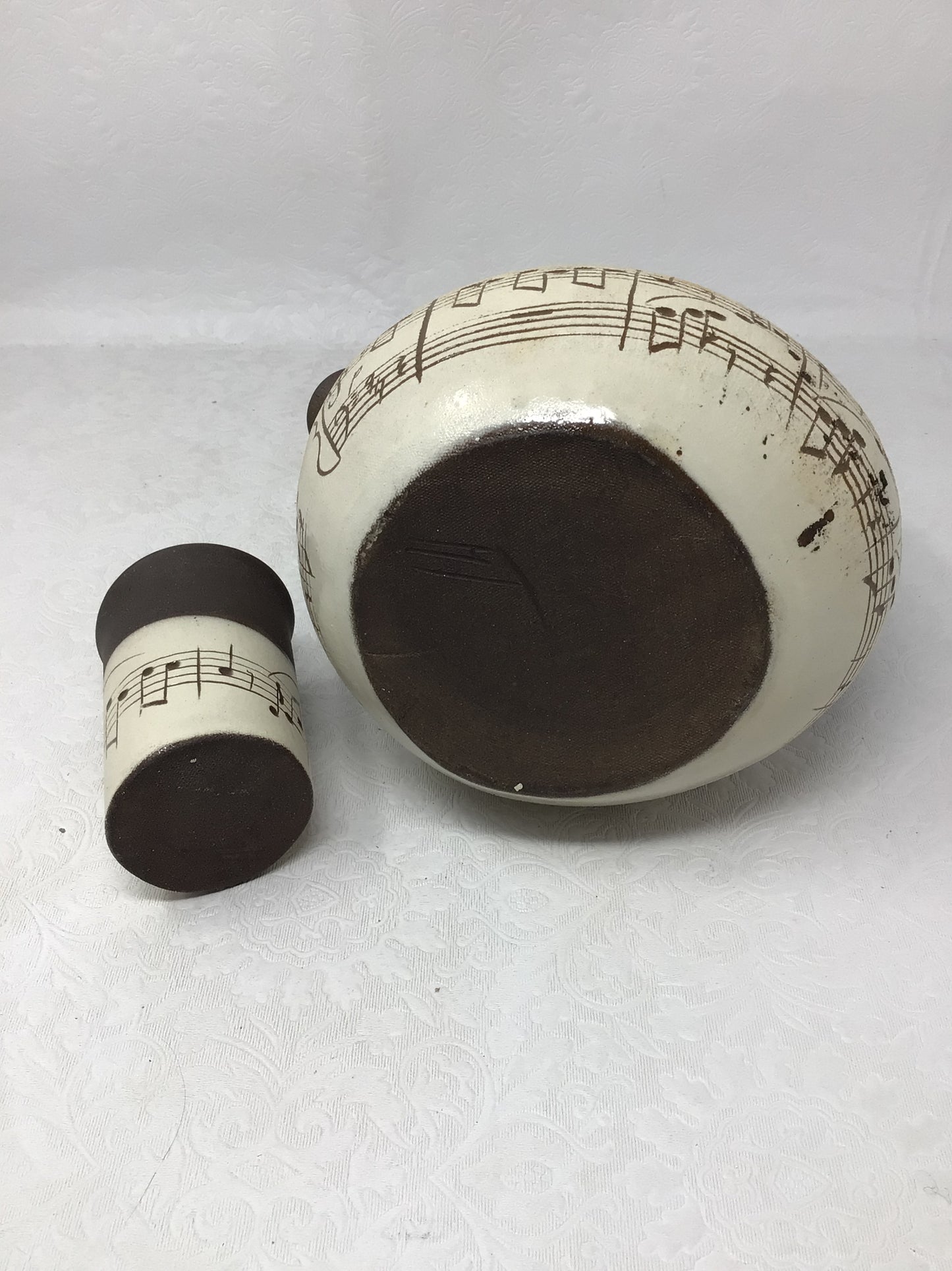 Music Note Ceramic Teapot and Cup