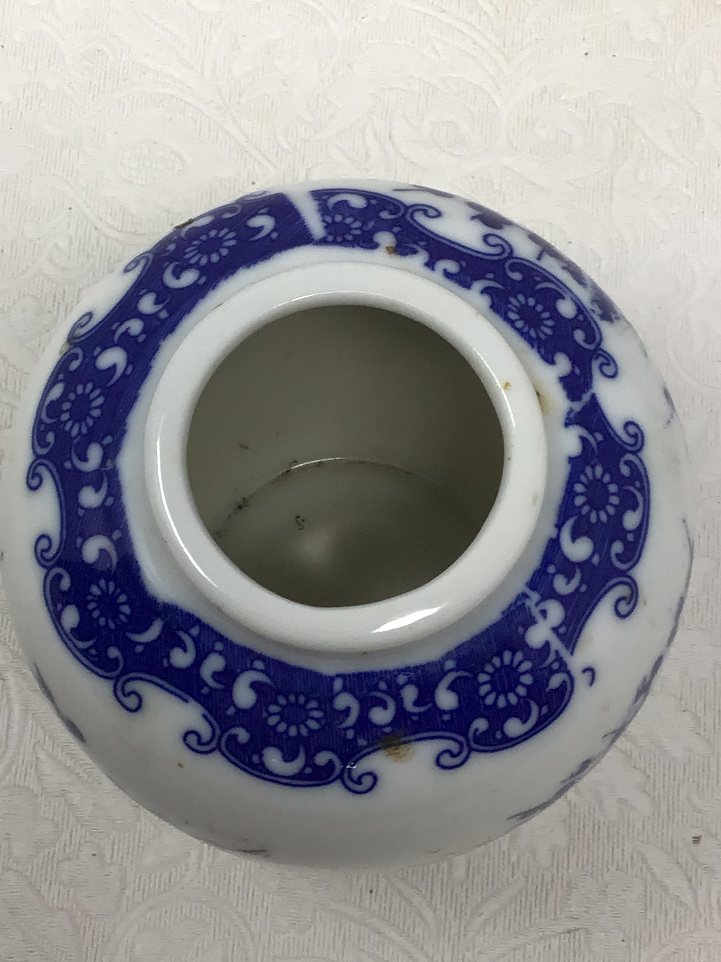 Blue and White Ceramic Ginger Jar