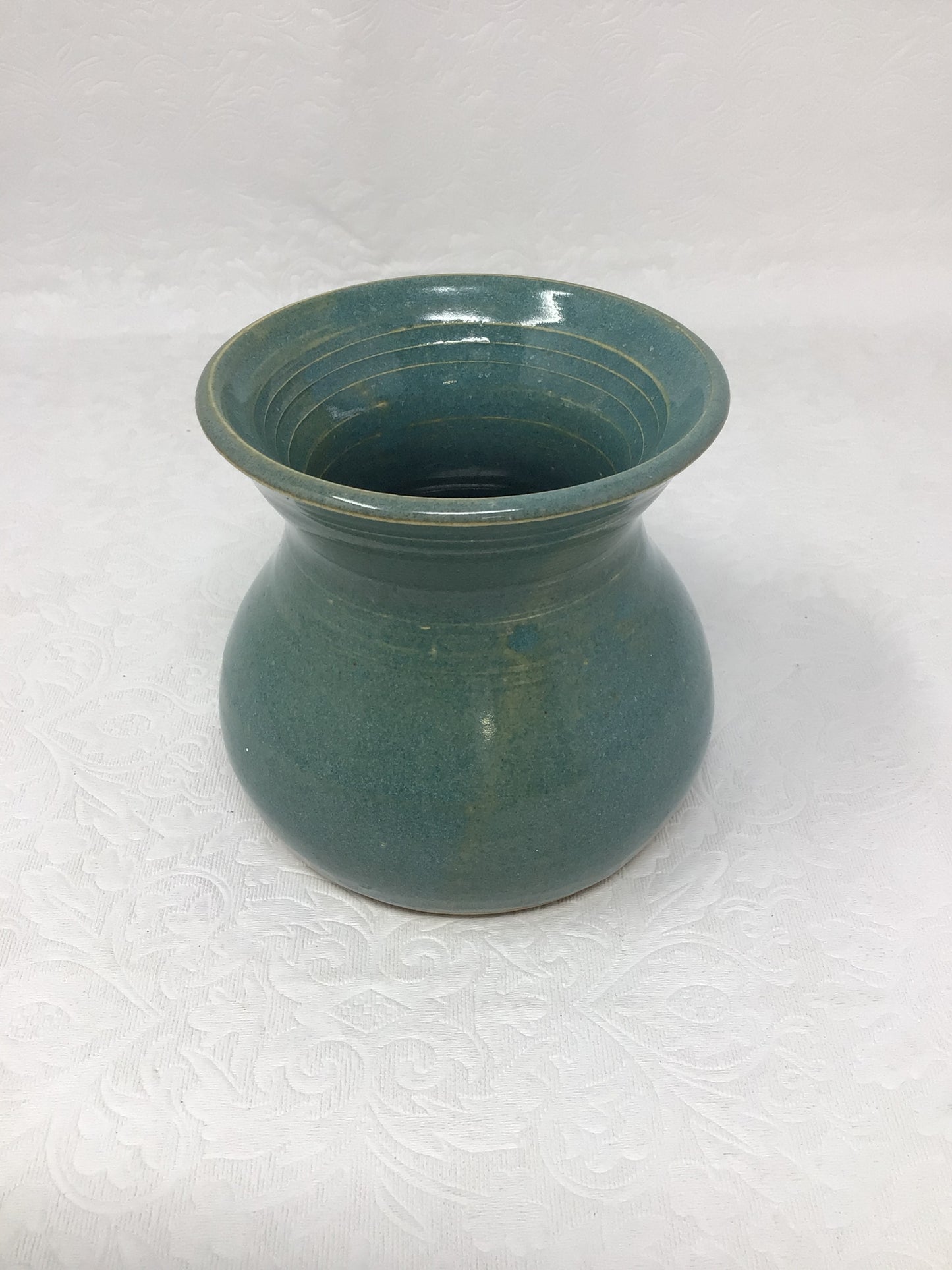 Small Teal Pottery Vase