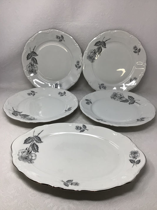Kronester Bavaria Platter and 4 Plates