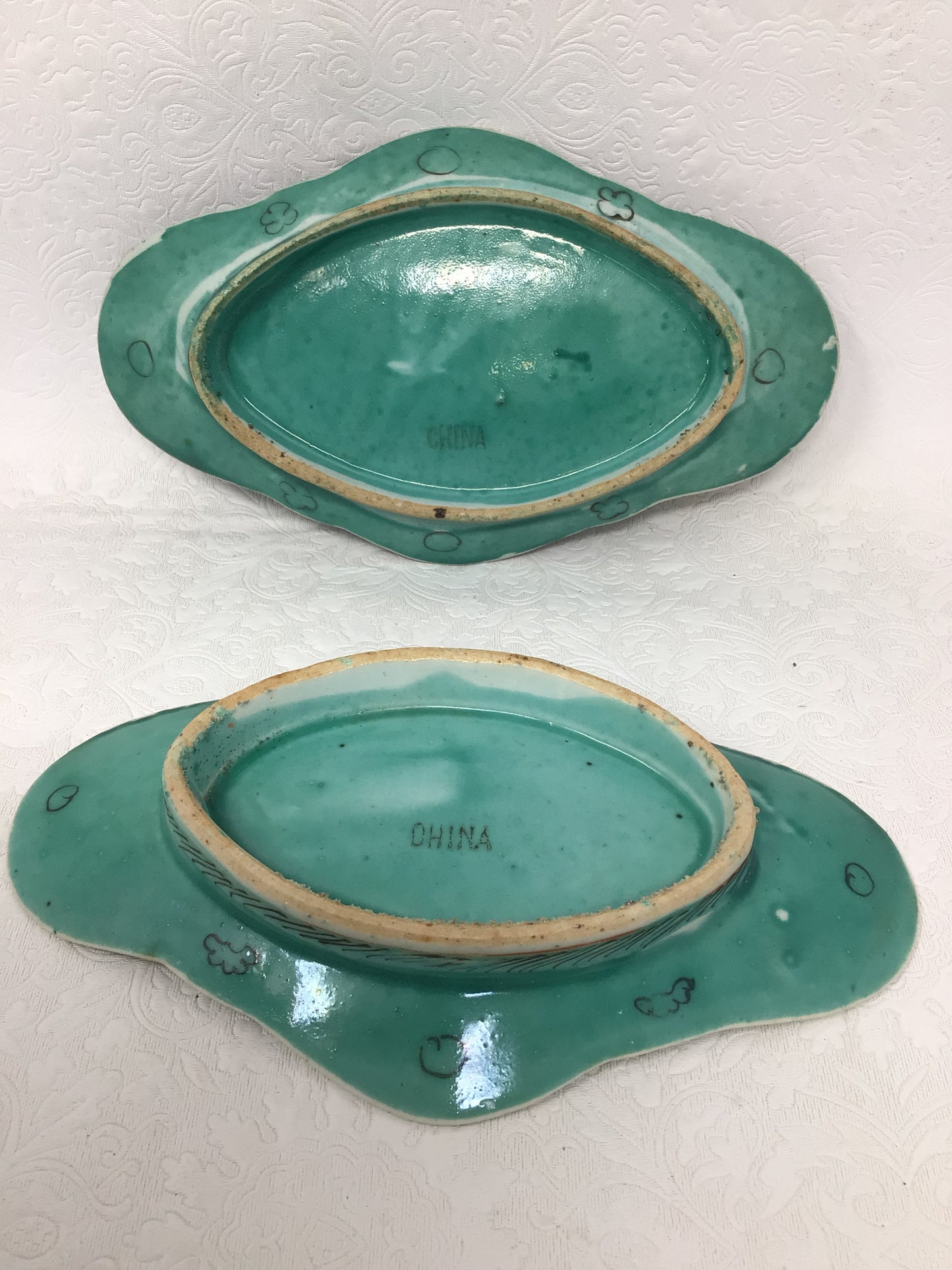 Set Of 2 Antique Chinese Dishes