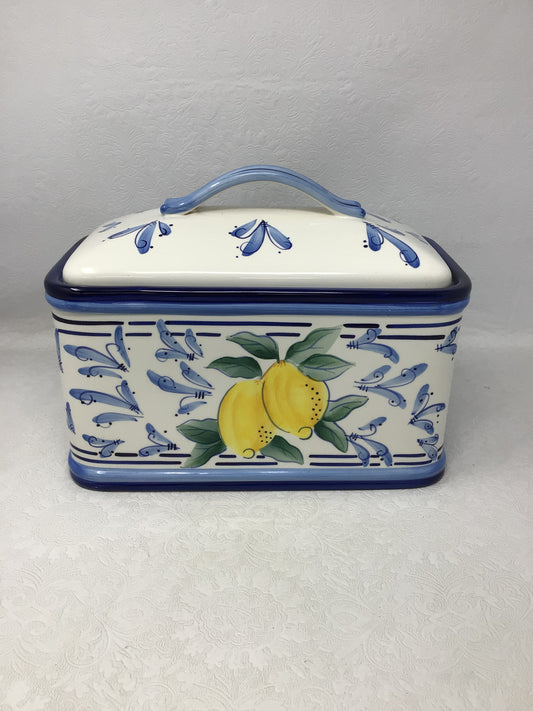 Inspirado Stonelite Lemon Rectangular Bread Box