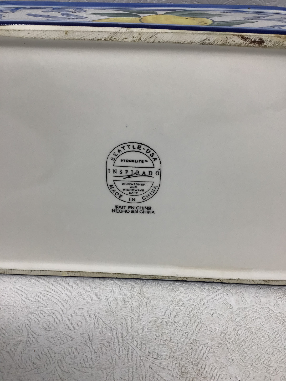 Inspirado Stonelite Lemon Rectangular Bread Box