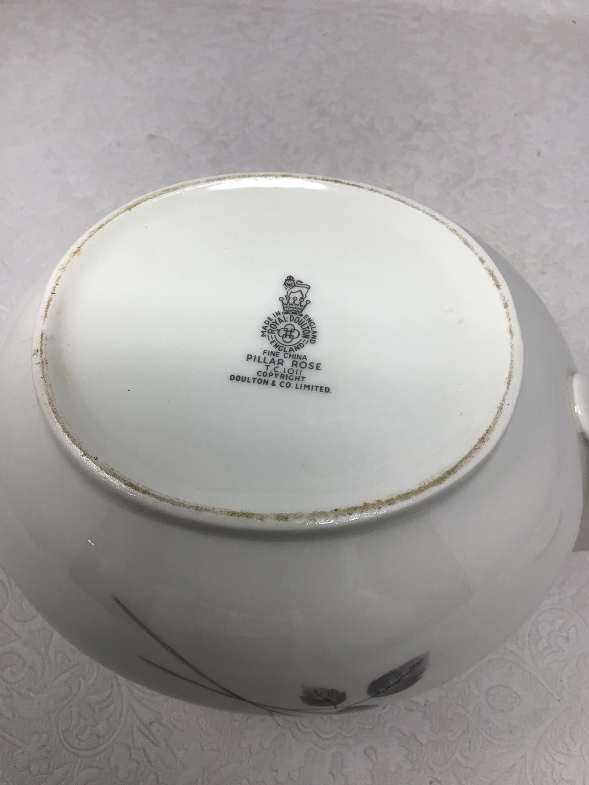 Vintage Royal Doulton Pillar Rose Teapot