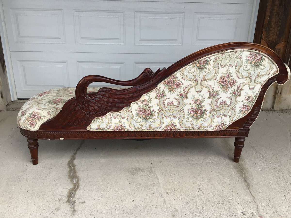 Empire Style Carved Fainting Couch