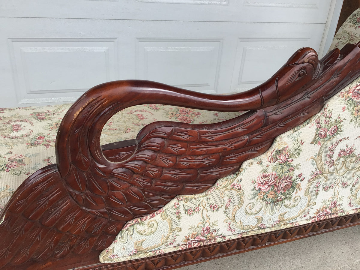 Empire Style Carved Fainting Couch