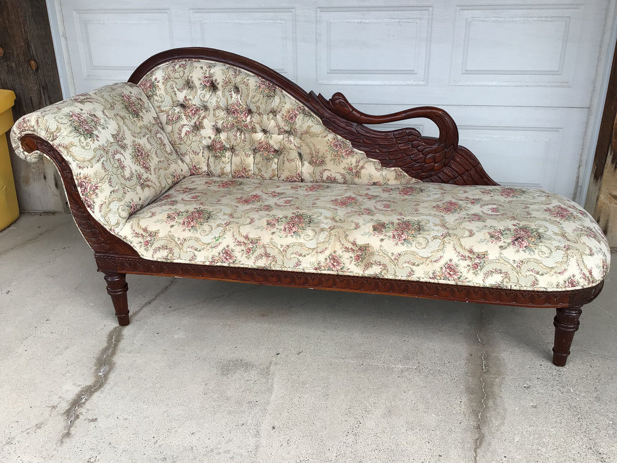 Empire Style Carved Fainting Couch