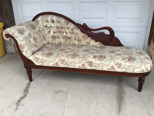 Empire Style Carved Fainting Couch
