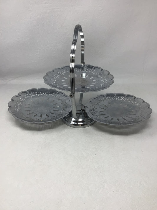 Vintage Chrome Plated Serving Tray