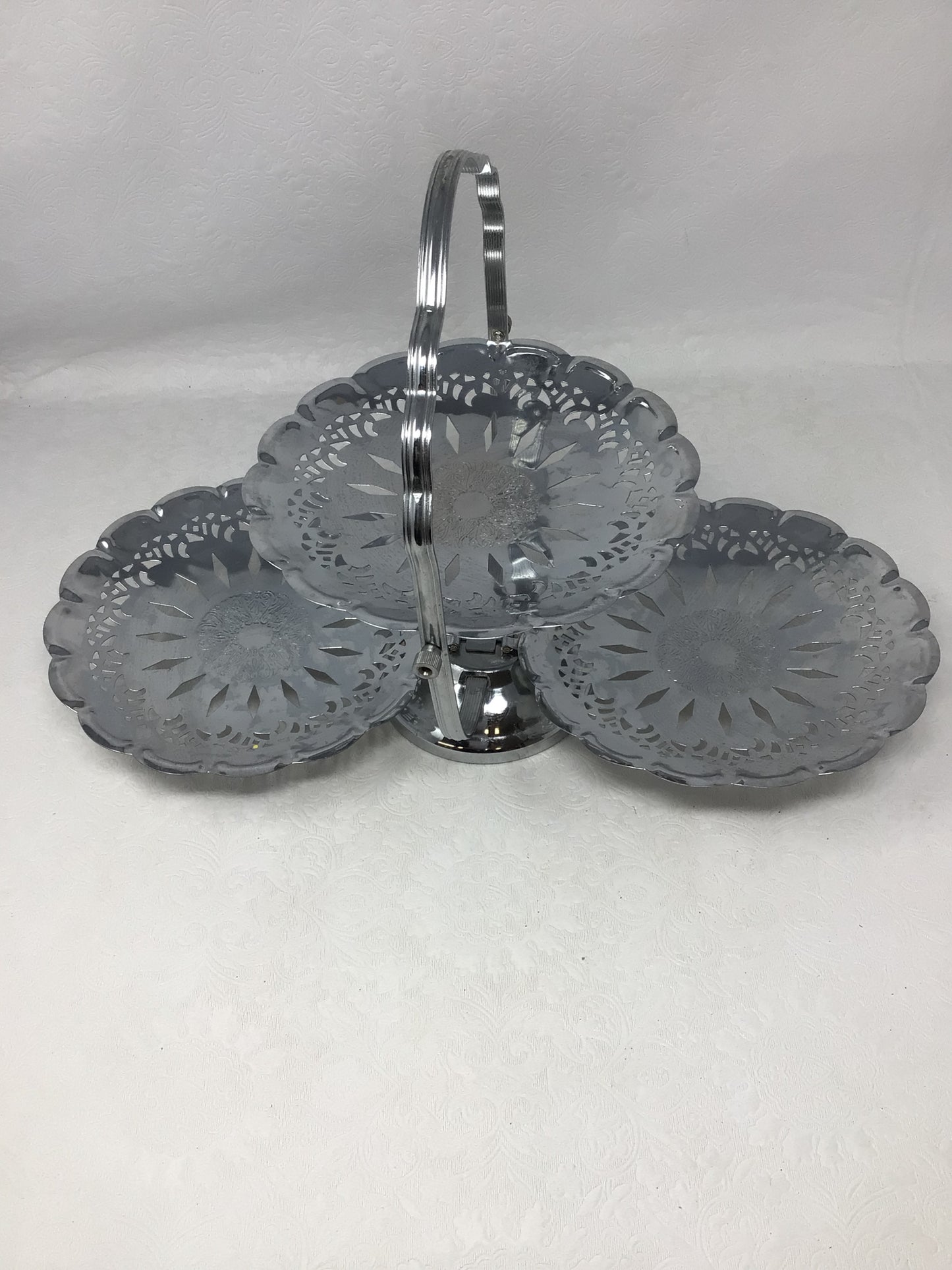 Vintage Chrome Plated Serving Tray