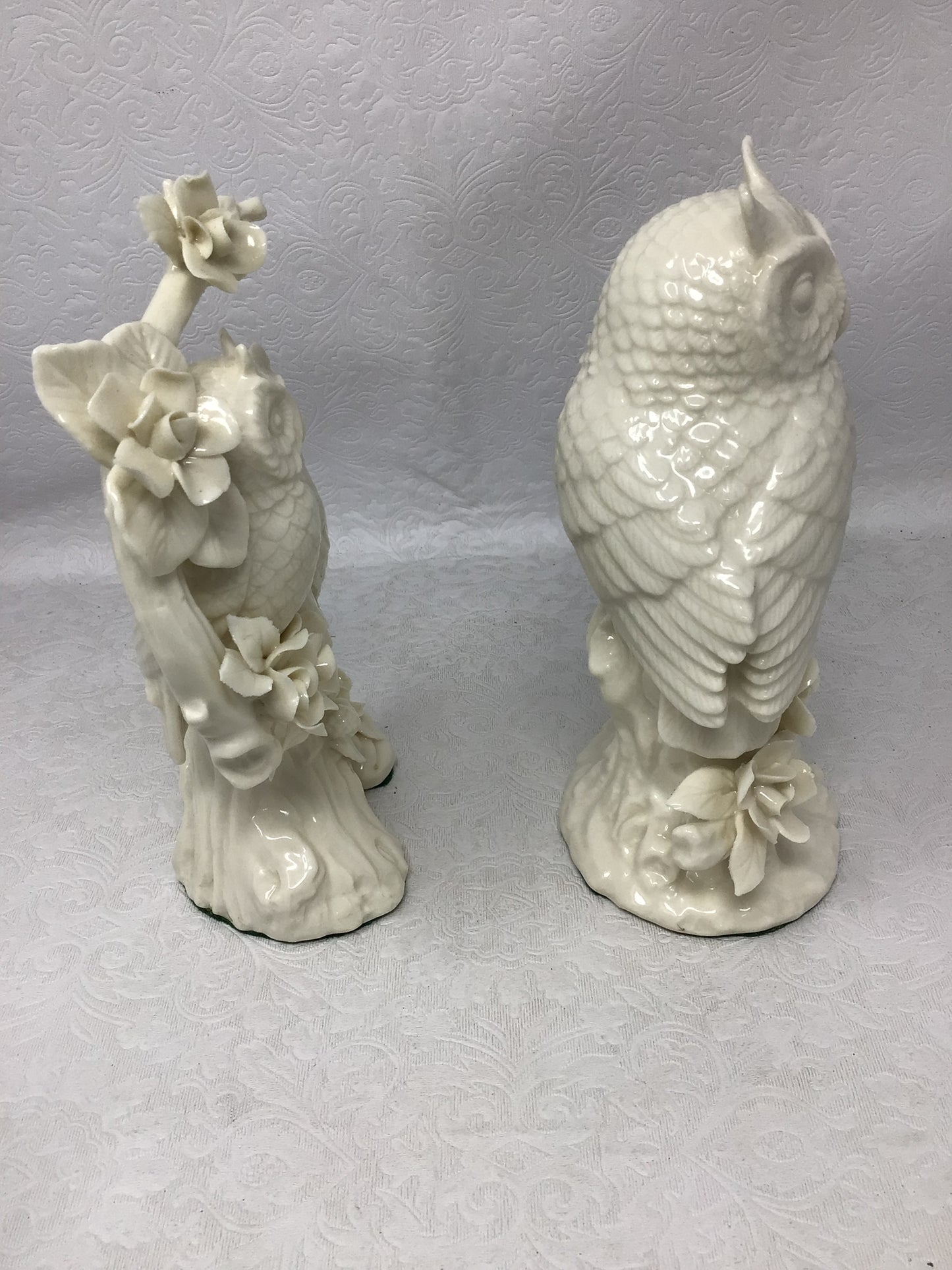 Set of 2 Porcelain Owl Figures