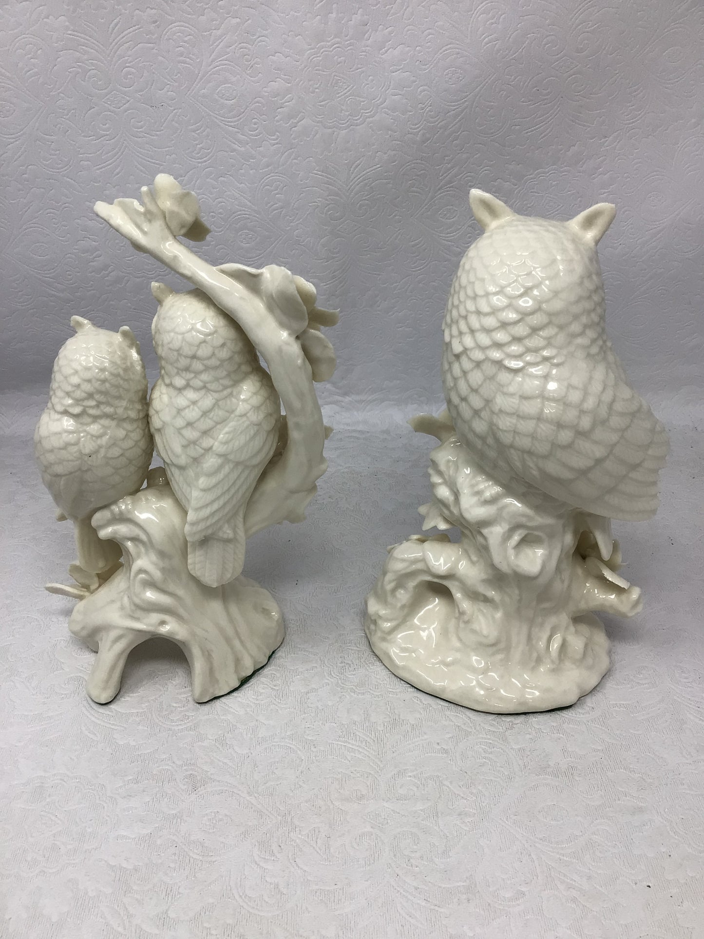 Set of 2 Porcelain Owl Figures