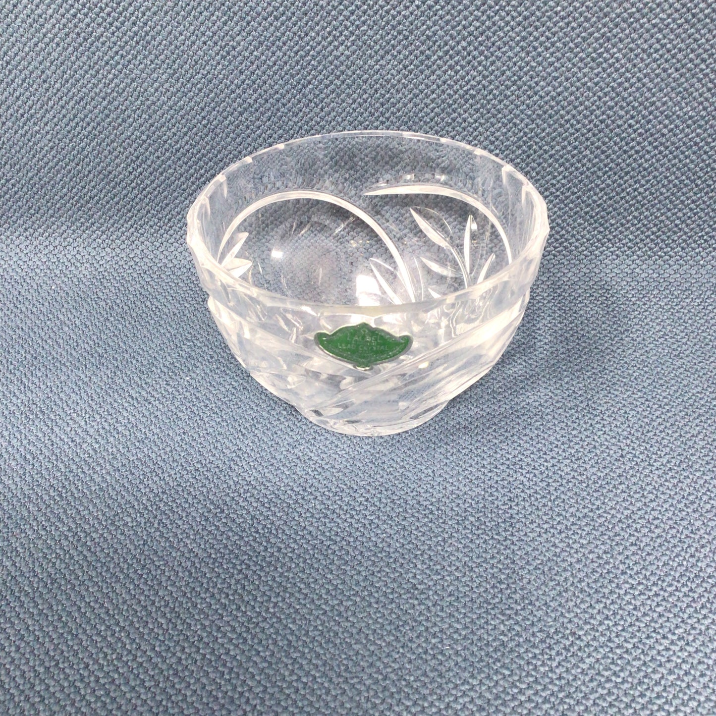 Vintage Laurel West German Lead Crystal Cream & Sugar on Tray