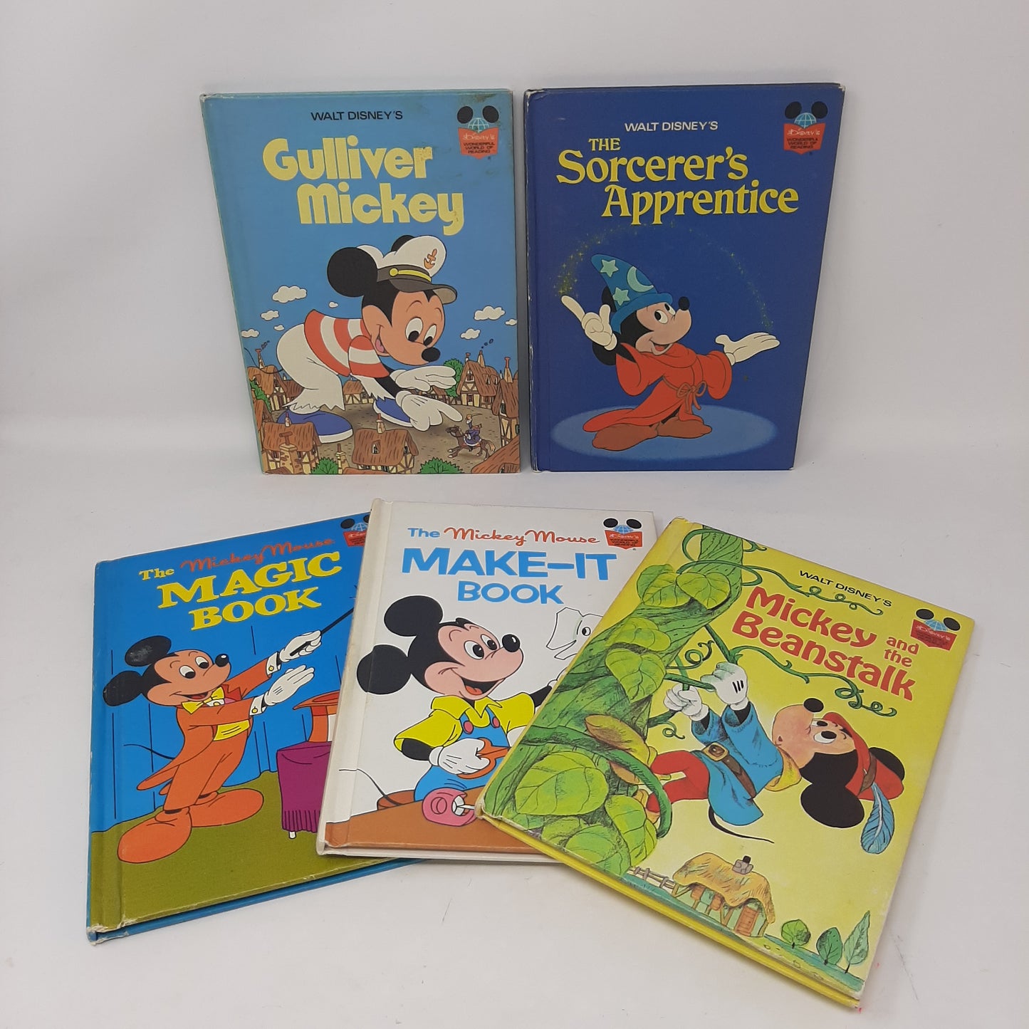 Vintage Disney Mickey Mouse Books Set of 5