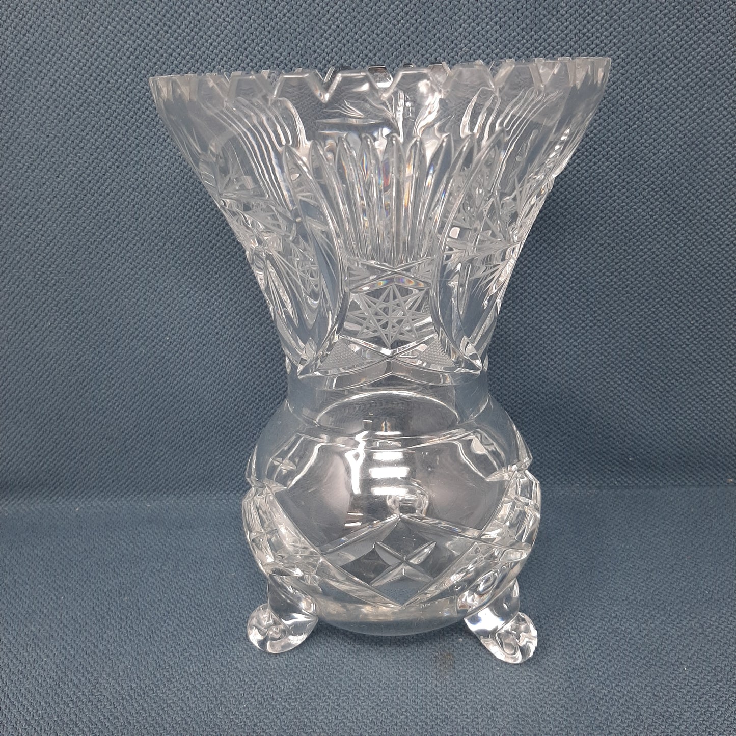 Vintage Pinwheel Footed Vase
