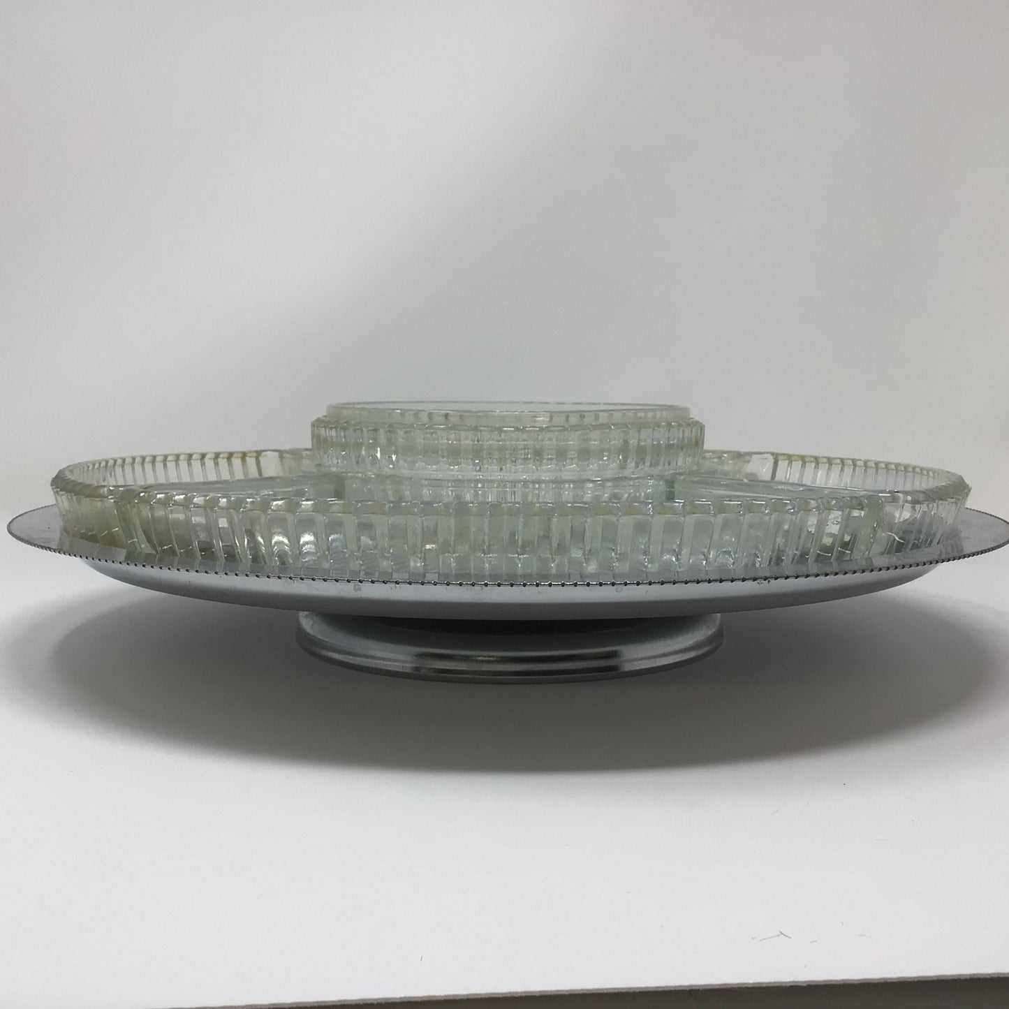 Silver and Cut Glass Serving Platter