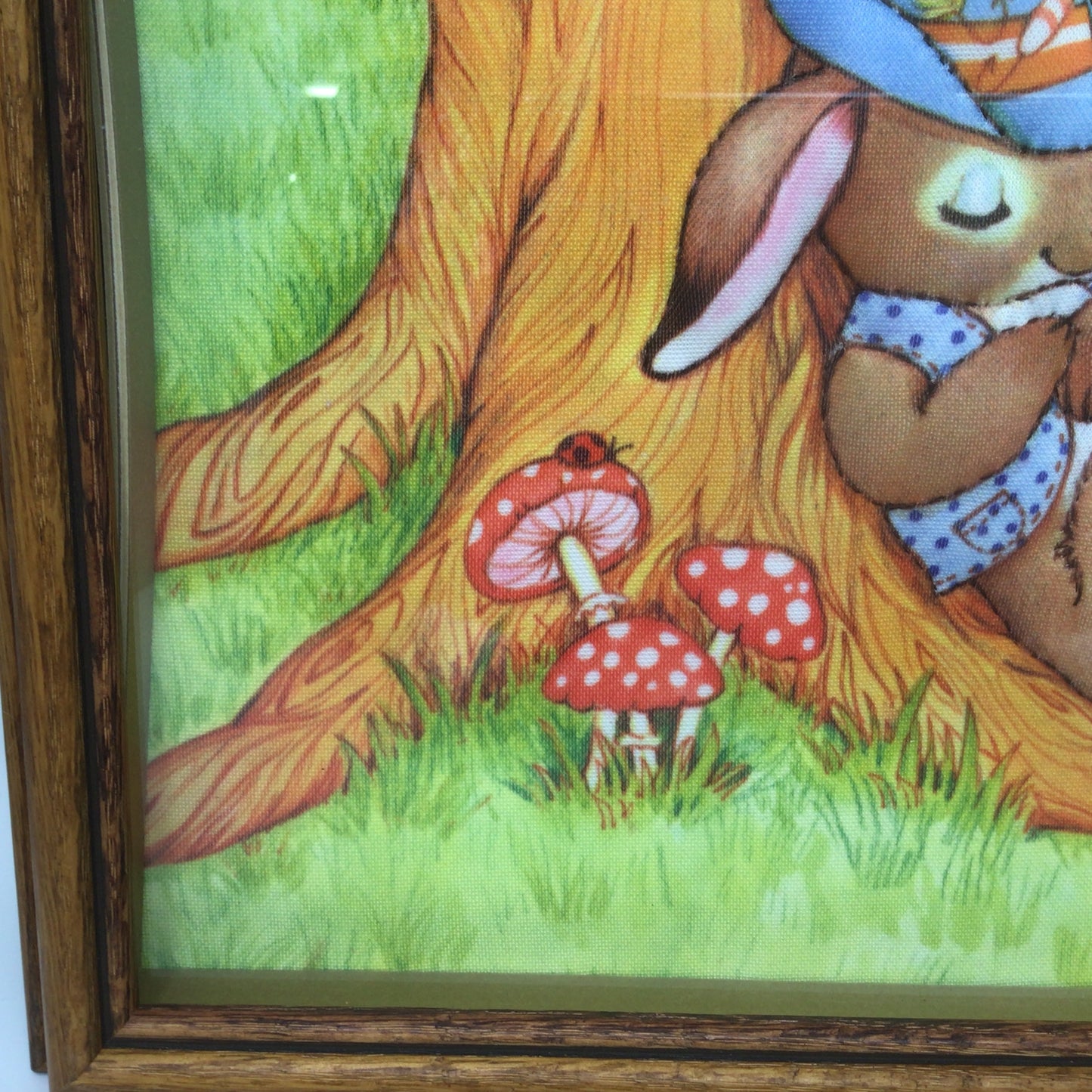 Handcrafted Bunny Picnic Picture